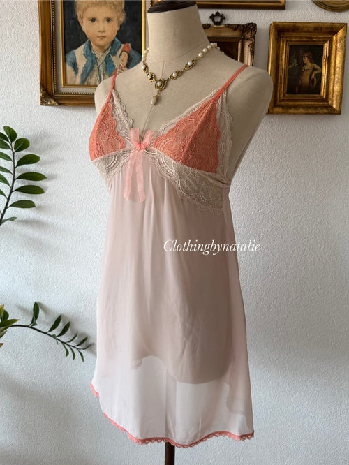 Fairy Orange Chiffon Slip Size S