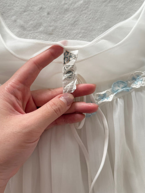 Vintage Sheer Chiffon Nightgown Size M