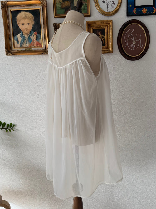 Vintage Sheer Chiffon Nightgown Size M