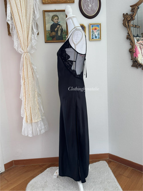 VS Black Sequin Maxi Dress (size S)