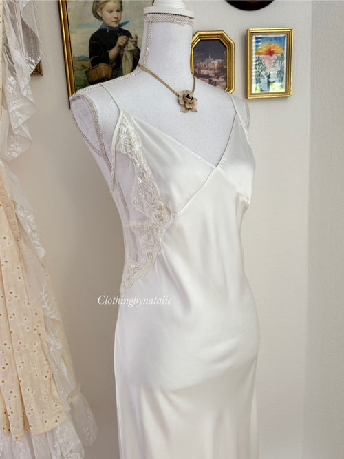 VS Pearl Sequin Maxi Dress (size M)