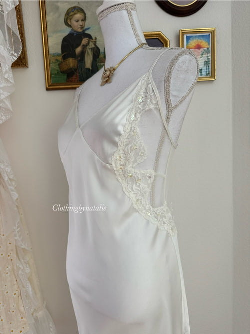 VS Pearl Sequin Maxi Dress (size M)