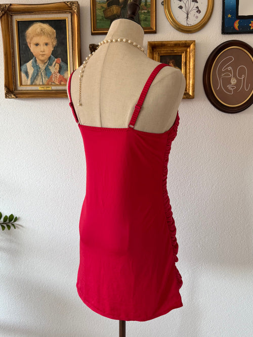 Red Lace Jersey Bodycon Size S