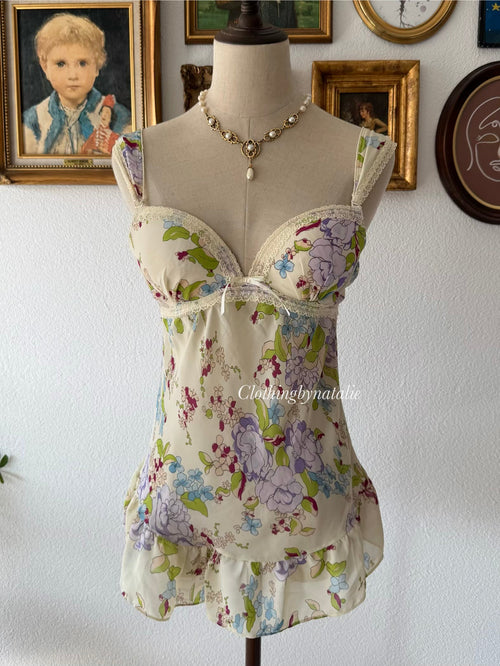 Yellow Bustier Chiffon Cami Size 80A