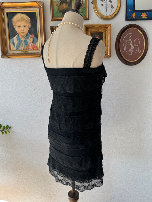 Black Ruffle Bodycon Dress Size S