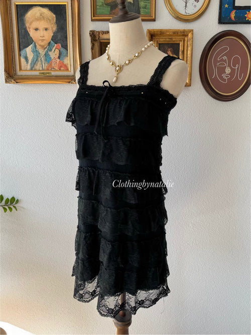 Black Ruffle Bodycon Dress Size S