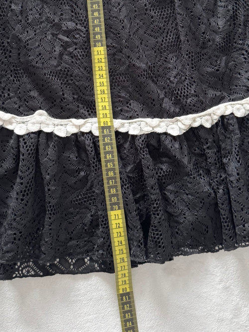 Cute Black Knit Babydoll Dress Size S