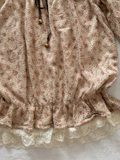 Coquette Knit Lace Blouse Size S