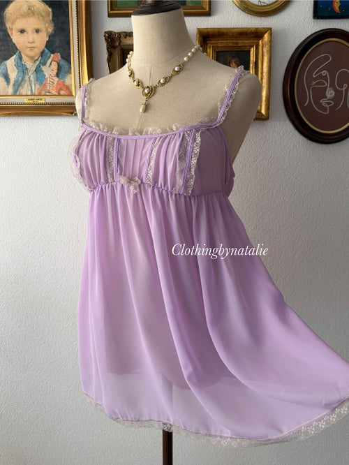 Victoria’s Secret Purple Chiffon Babydoll Size M