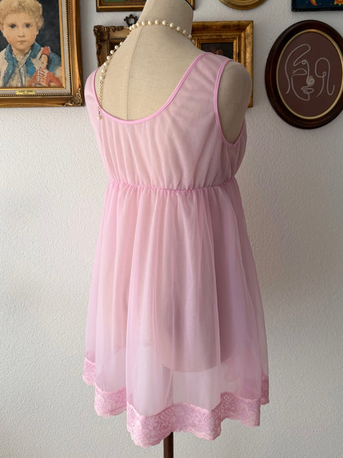 Vintage Lila Nylon Babydoll Size S/small M