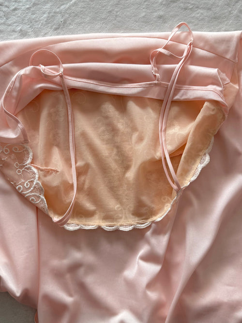 Blush Orange Nylon Slip Size M