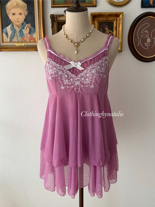 Fairy Lila Mesh Babydoll Size M