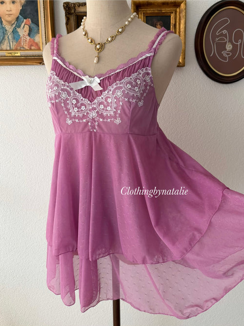 Fairy Lila Mesh Babydoll Size M