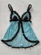 Blue Mesh Babydoll Size M