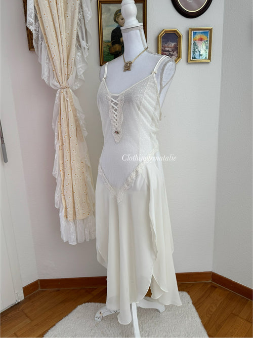 California Dynasty Pearl Chiffon Peignoir Set (size L)