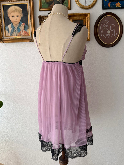 Black Lila Pleated Babydoll Size S/small M