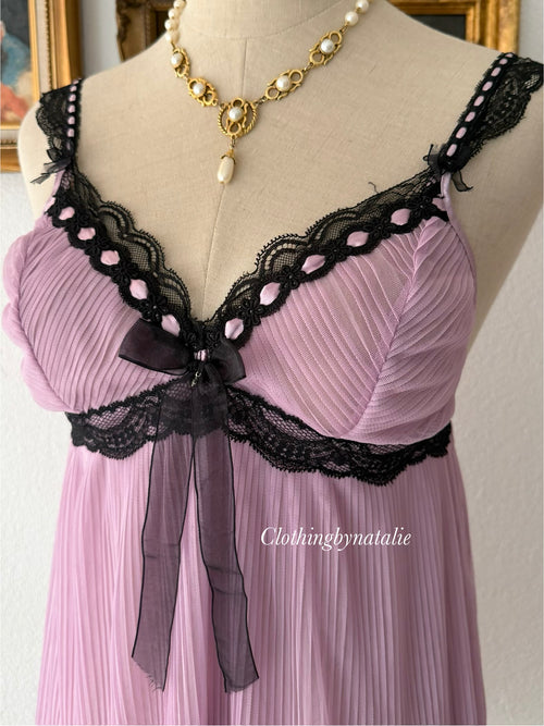 Black Lila Pleated Babydoll Size S/small M