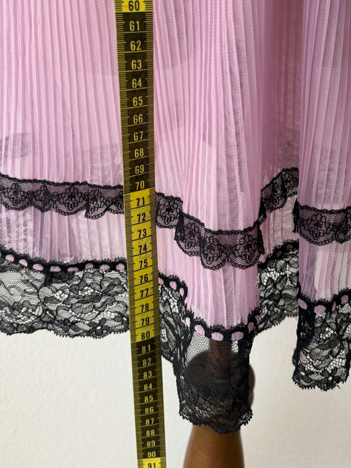 Black Lila Pleated Babydoll Size S/small M