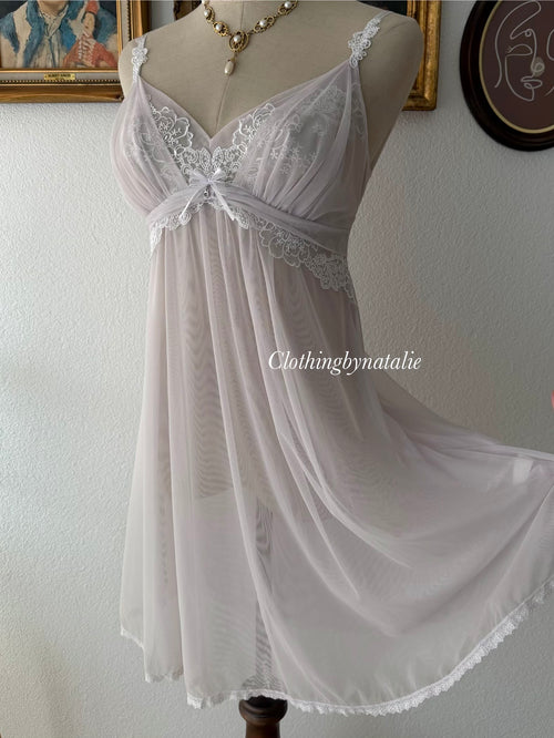 Soft Purple Mesh Babydoll Size M