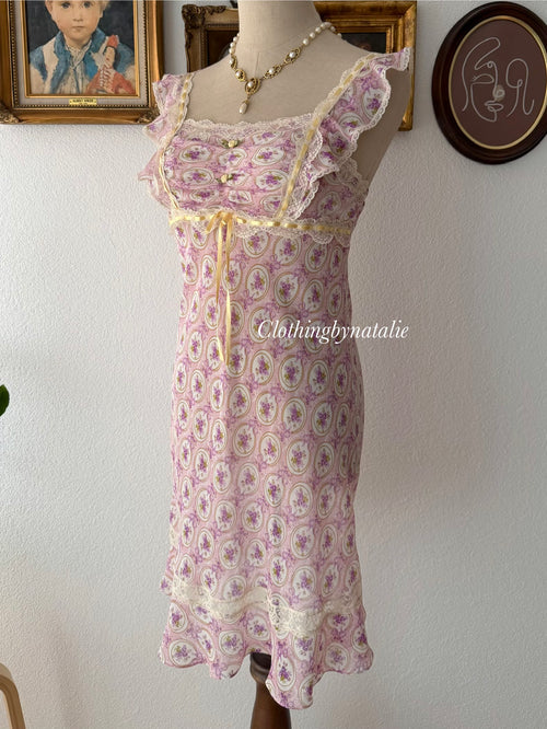 Fairy Lila Sheer Chiffon Slip Dress Size S