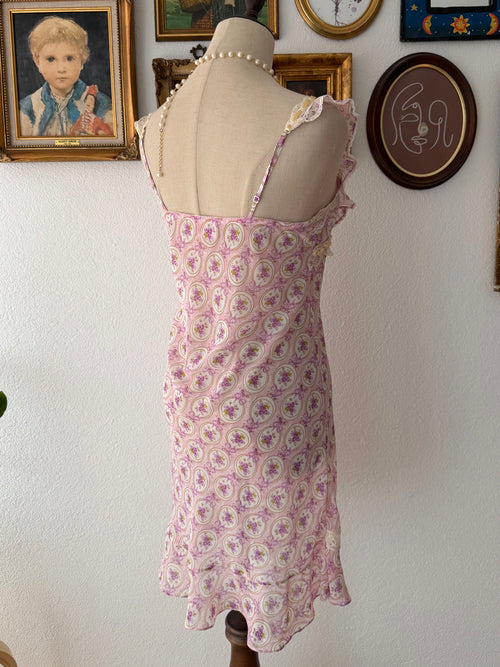 Fairy Lila Sheer Chiffon Slip Dress Size S