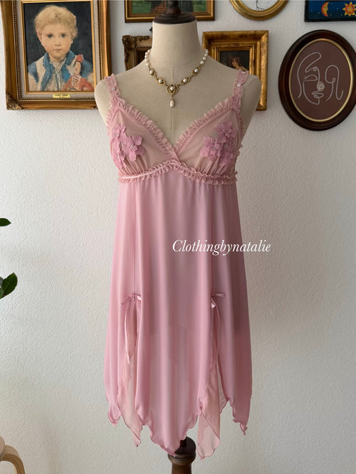 Lila Sheer Mesh Babydoll Size M
