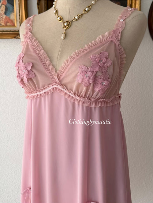 Lila Sheer Mesh Babydoll Size M