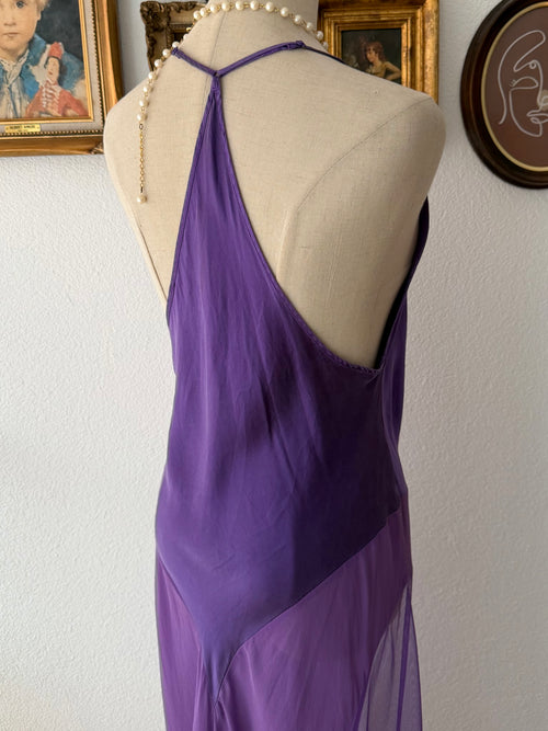 Victoria’s Secret Purple SILK Maxi Gown Size M