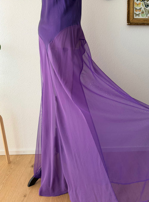 Victoria’s Secret Purple SILK Maxi Gown Size M
