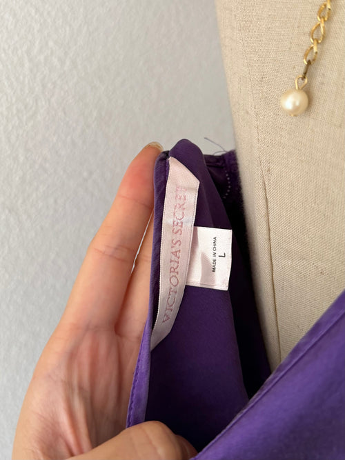 Victoria’s Secret Purple SILK Maxi Gown Size M