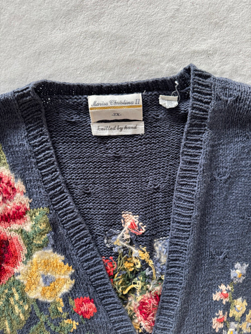 Vintage Marisa Christina Knit Cardigan Size XL