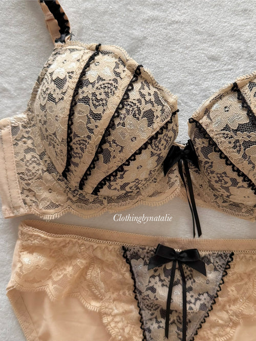 Coffee Sea Shell Lingerie Set Size 75B