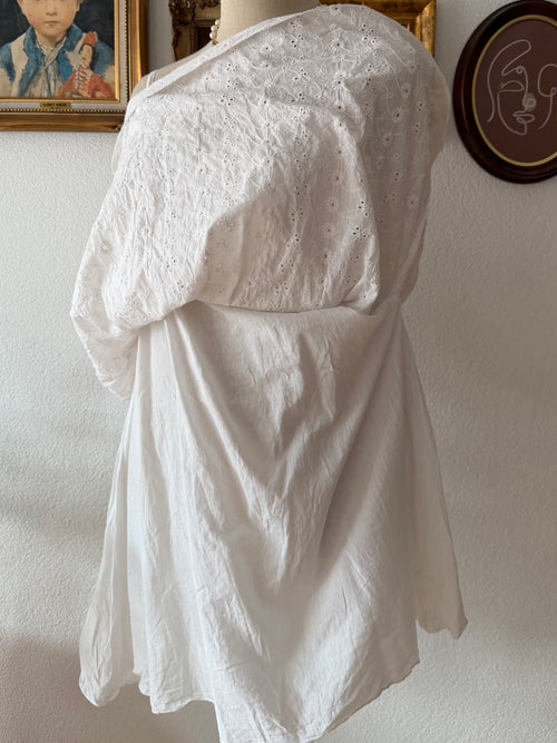 White Cotton Babydoll Dress size M