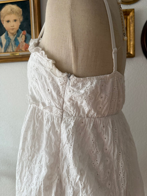 White Cotton Babydoll Dress size M