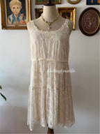 Cream Lace Nylon Babydoll size M