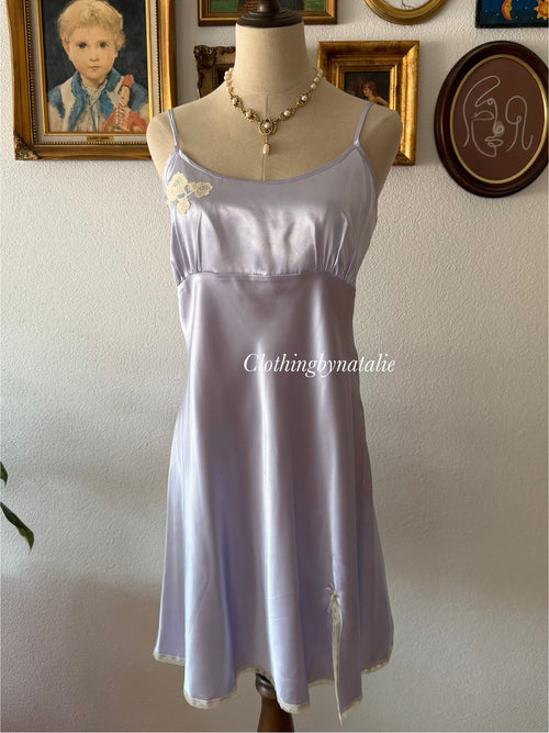 Purple Satin Mini Dress size L