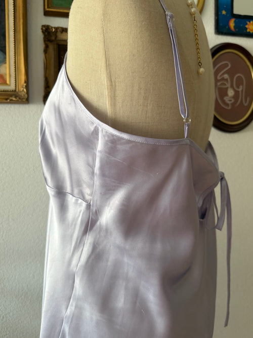 Purple Satin Mini Dress size L