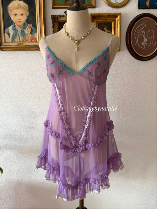 Purple Mesh Ballerina Size M