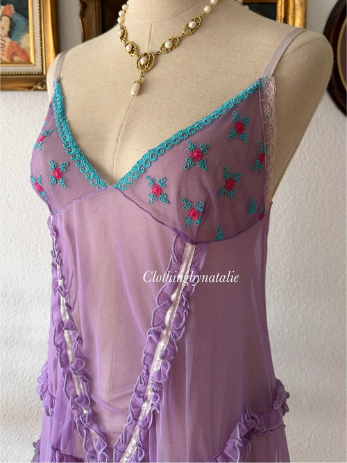 Purple Mesh Ballerina Size M