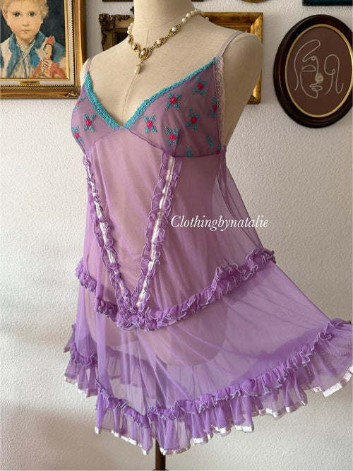 Purple Mesh Ballerina Size M