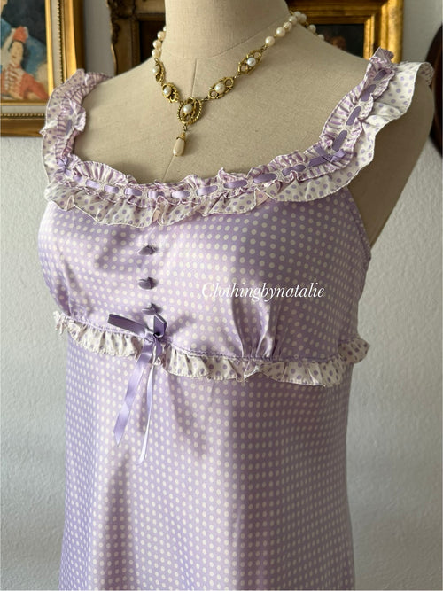Purple Satin Midi Dress size M