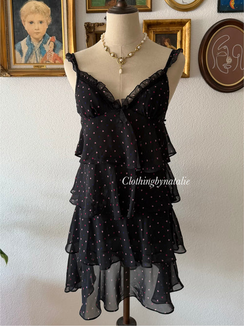 Black Heart Tutu Slip Size S
