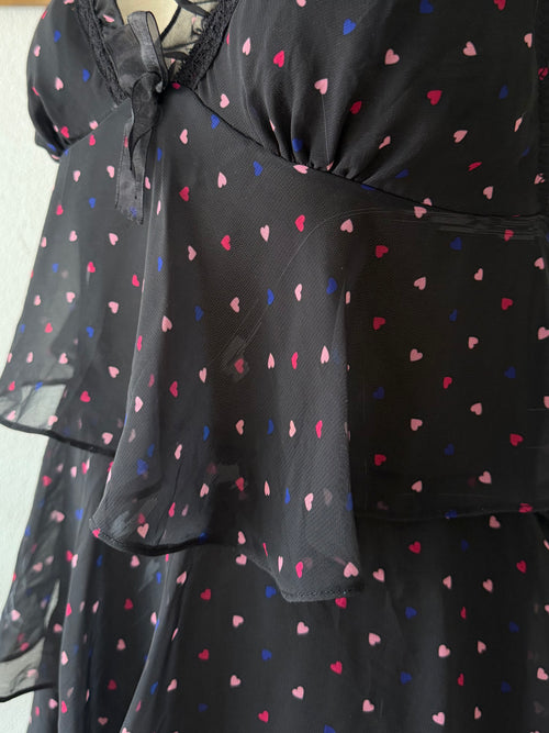 Black Heart Tutu Slip Size S