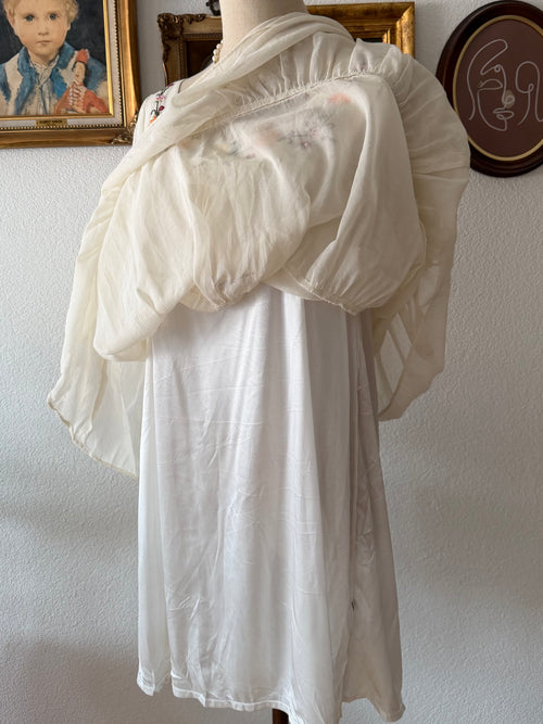 White Cotton Babydoll Dress size M