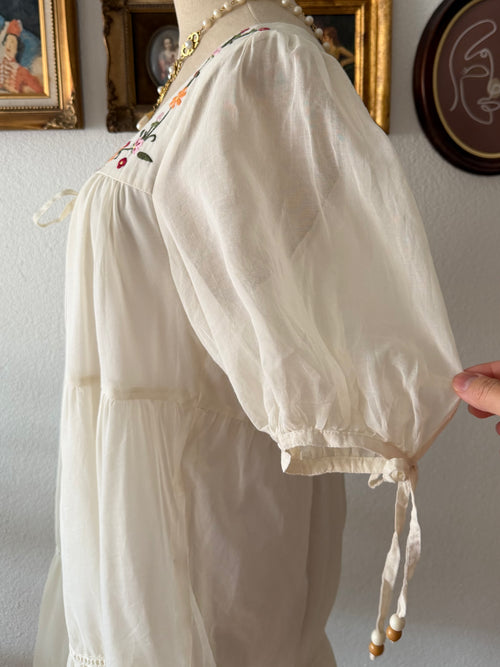 White Cotton Babydoll Dress size M