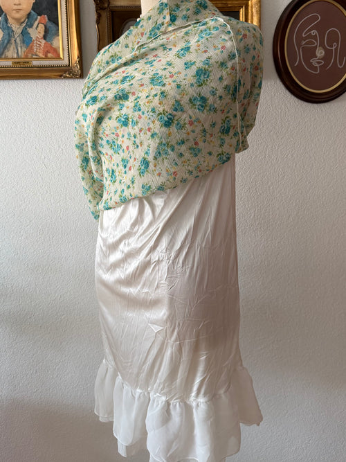 Green Floral Chiffon Babydoll Dress size S