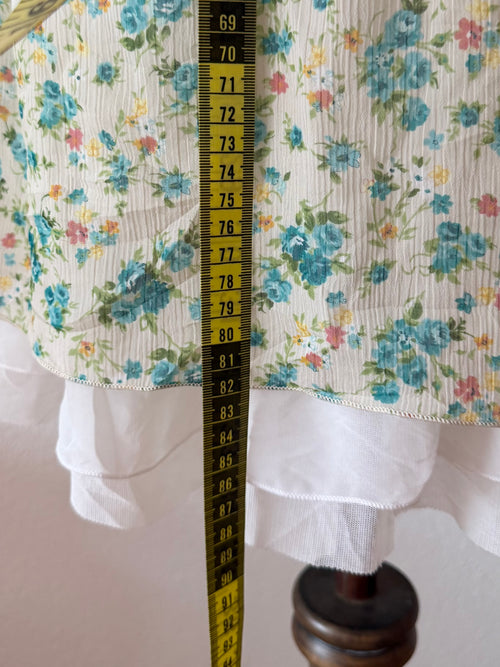 Green Floral Chiffon Babydoll Dress size S