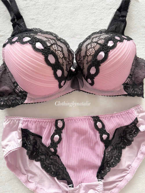 Purpla Black Lingerie Set Size 70C
