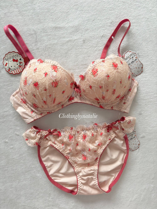 Sanrio Orange Lingerie Set Size 80B/C