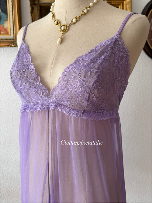 VS Purple Mesh Mini Dress Size M